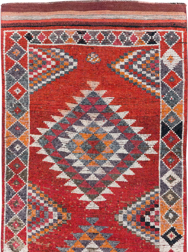 Vintage Turkish Tribal Runner, No.31934 - Staging