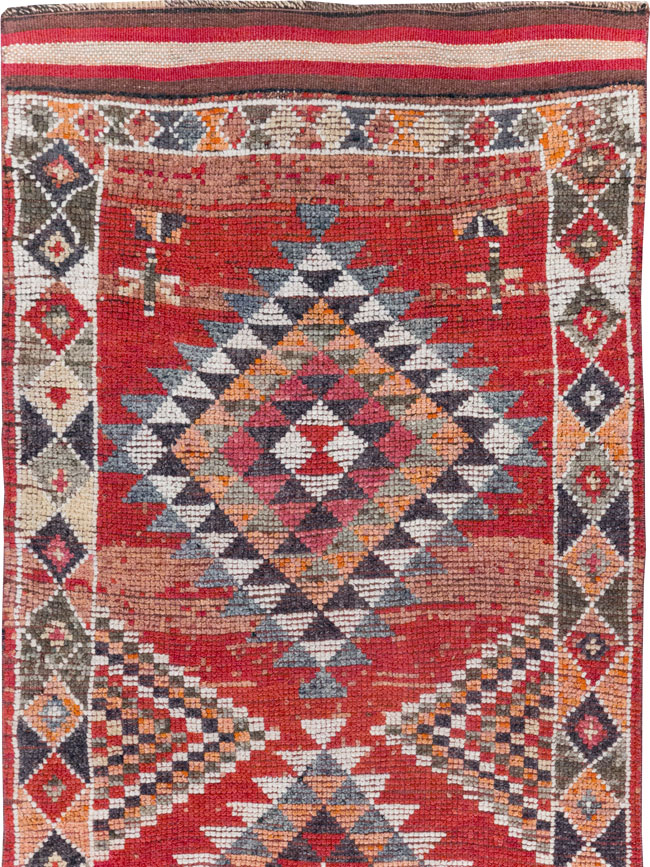 Vintage Turkish Tribal Runner, No.31934 - Staging