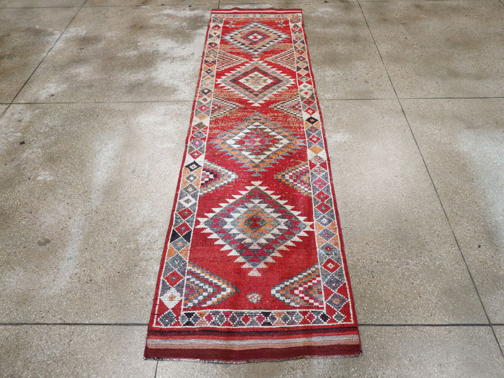 Vintage Turkish Tribal Runner, No.31934 - Staging