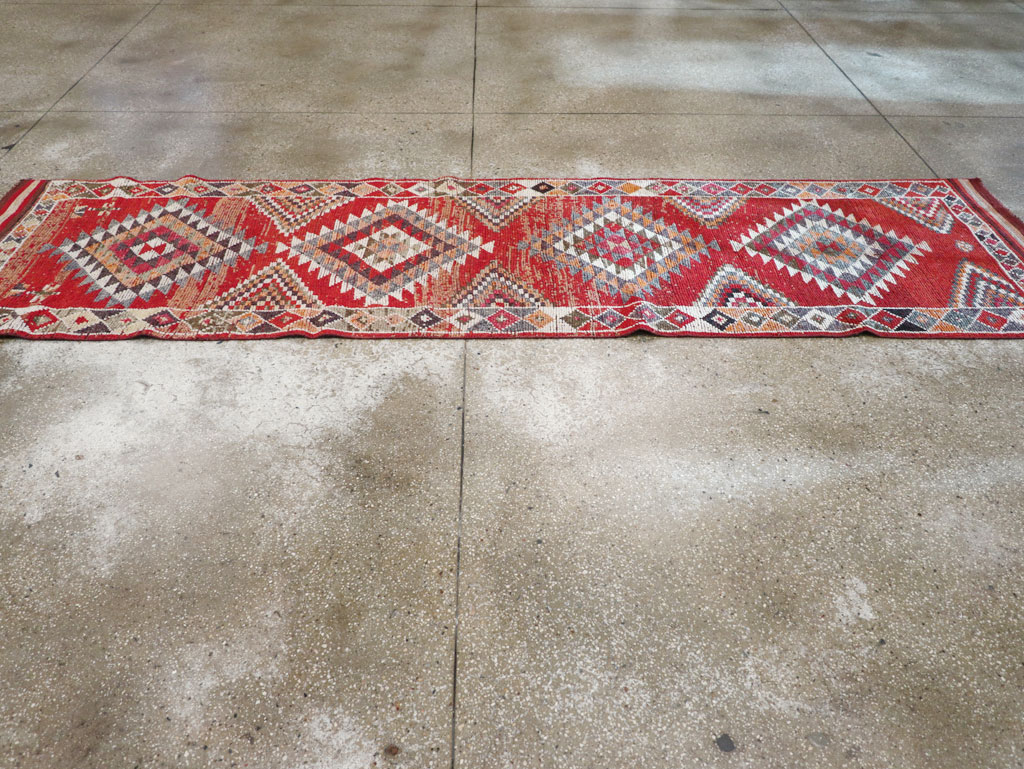 Vintage Turkish Tribal Runner, No.31934 - Staging