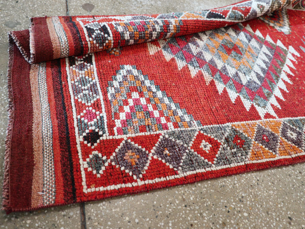 Vintage Turkish Tribal Runner, No.31934 - Staging