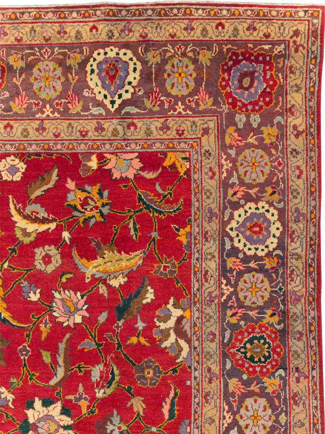 Antique Indian Amritsar Room Size Carpet, No.31935 - Staging