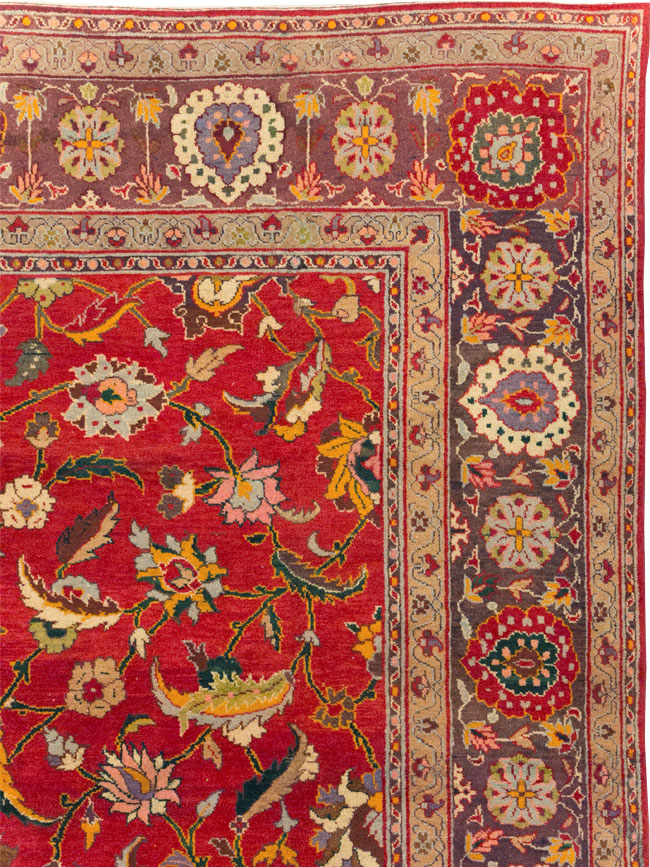 Antique Indian Amritsar Room Size Carpet, No.31935 - Staging