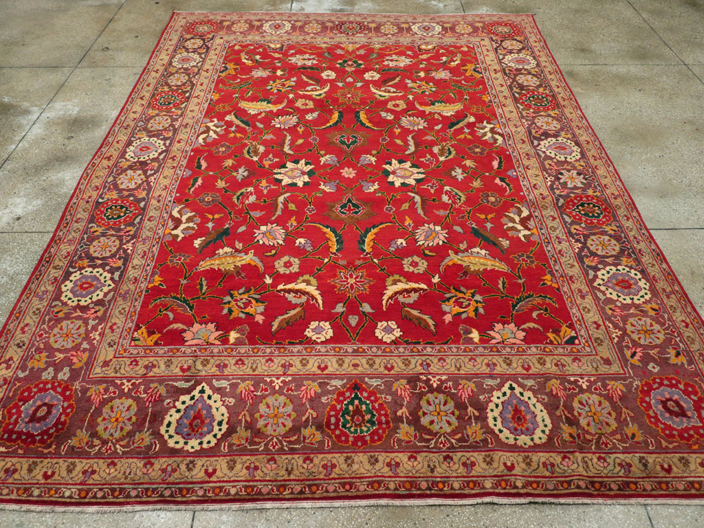Antique Indian Amritsar Room Size Carpet, No.31935 - Staging