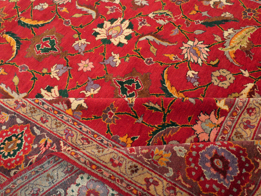 Antique Indian Amritsar Room Size Carpet, No.31935 - Staging