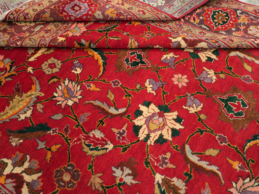 Antique Indian Amritsar Room Size Carpet, No.31935 - Staging