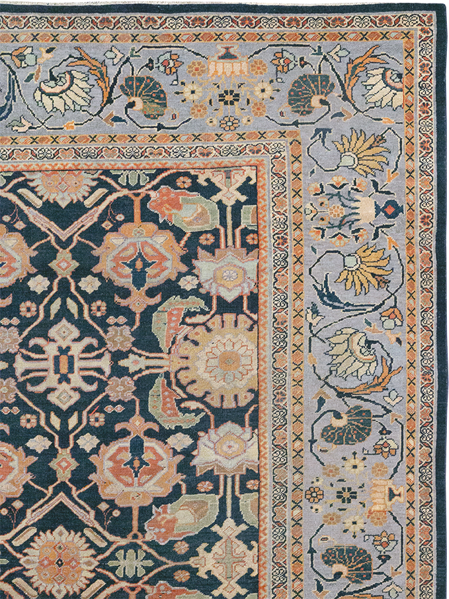 Antique Persian Mahal Room Size Carpet, No.31942 - Staging
