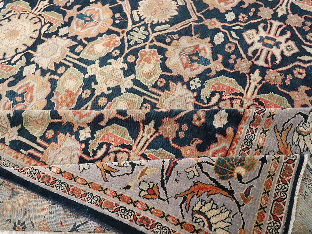 Antique Persian Mahal Room Size Carpet, No.31942 - Staging