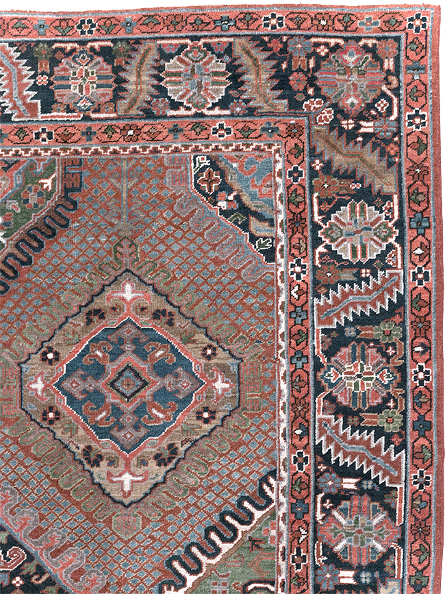 Antique Persian Heriz Carpet, No.31944 - Staging