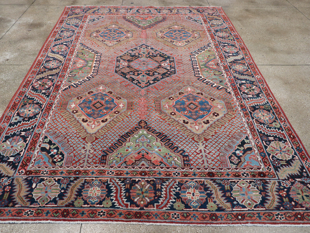 Antique Persian Heriz Carpet, No.31944 - Staging