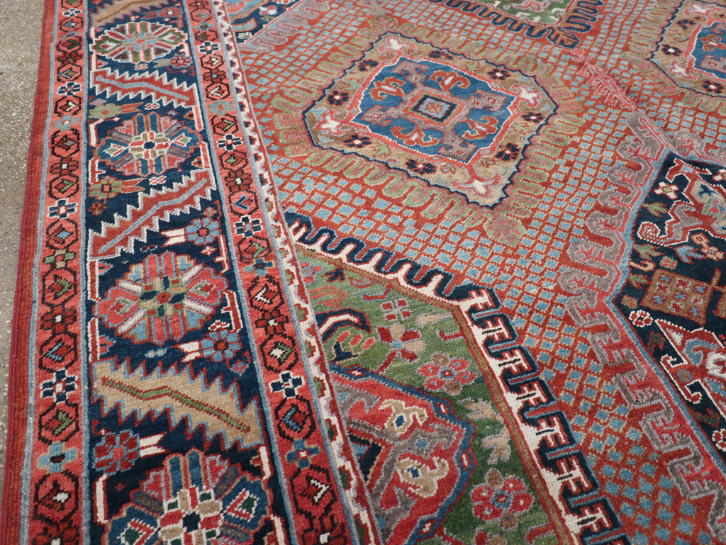 Antique Persian Heriz Carpet, No.31944 - Staging