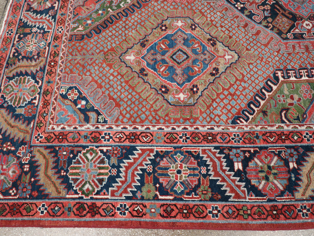 Antique Persian Heriz Carpet, No.31944 - Staging
