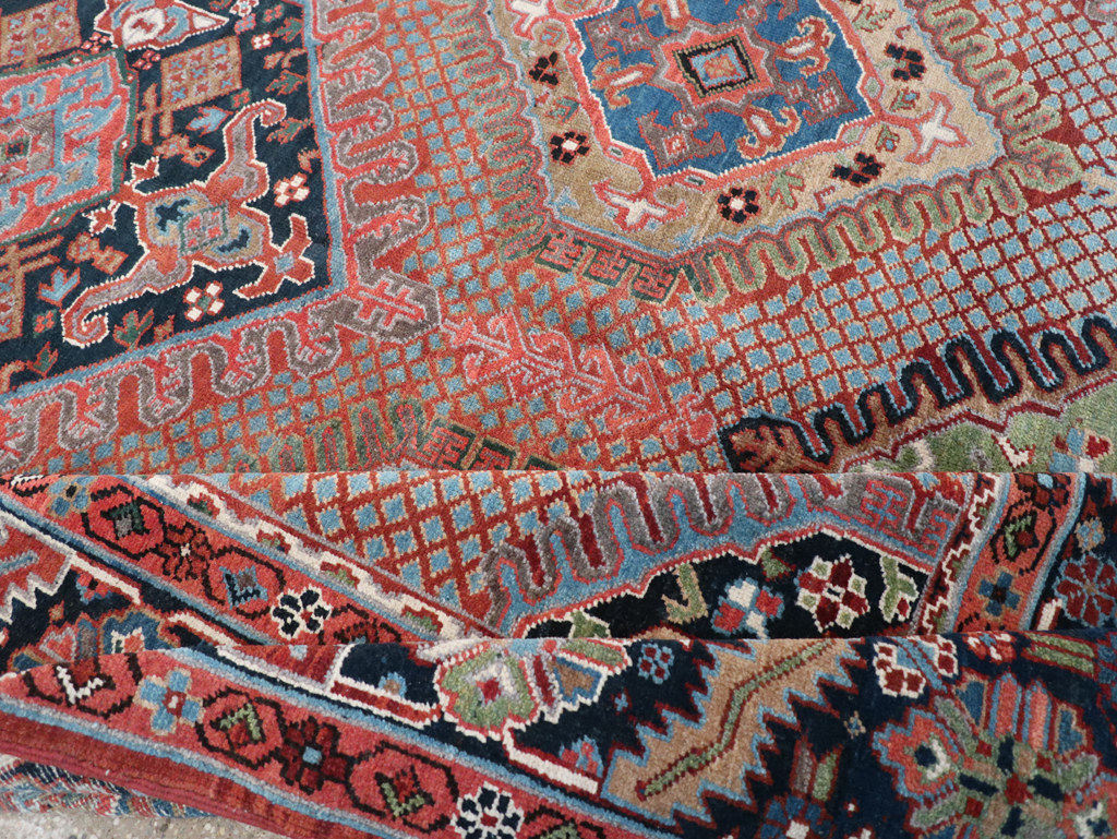 Antique Persian Heriz Carpet, No.31944 - Staging
