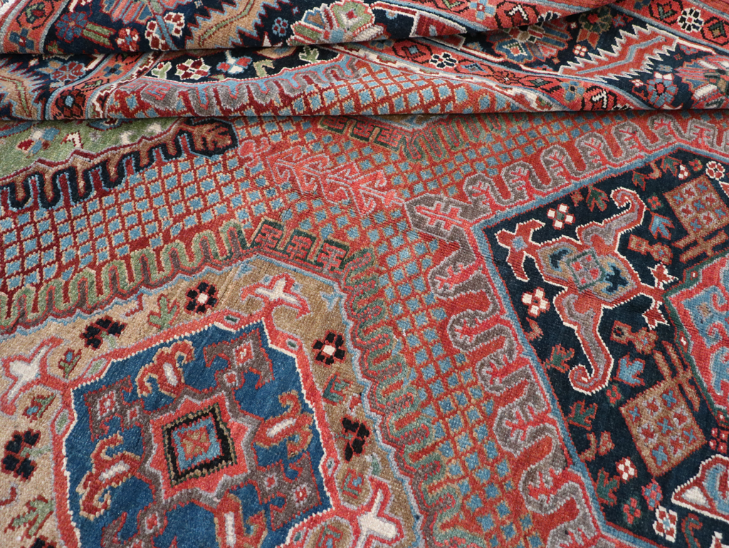 Antique Persian Heriz Carpet, No.31944 - Staging