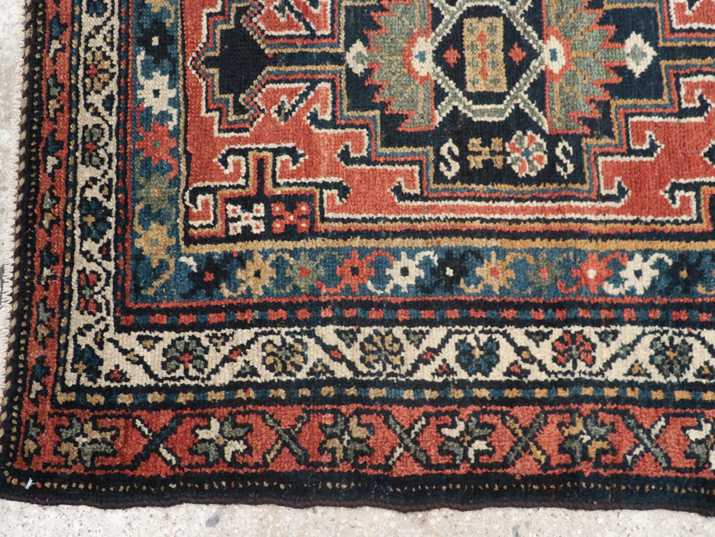 Antique Persian Kurdish Pictorial Rug, No.31953 - Staging