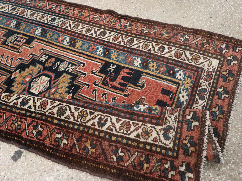 Antique Persian Kurdish Pictorial Rug, No.31953 - Staging