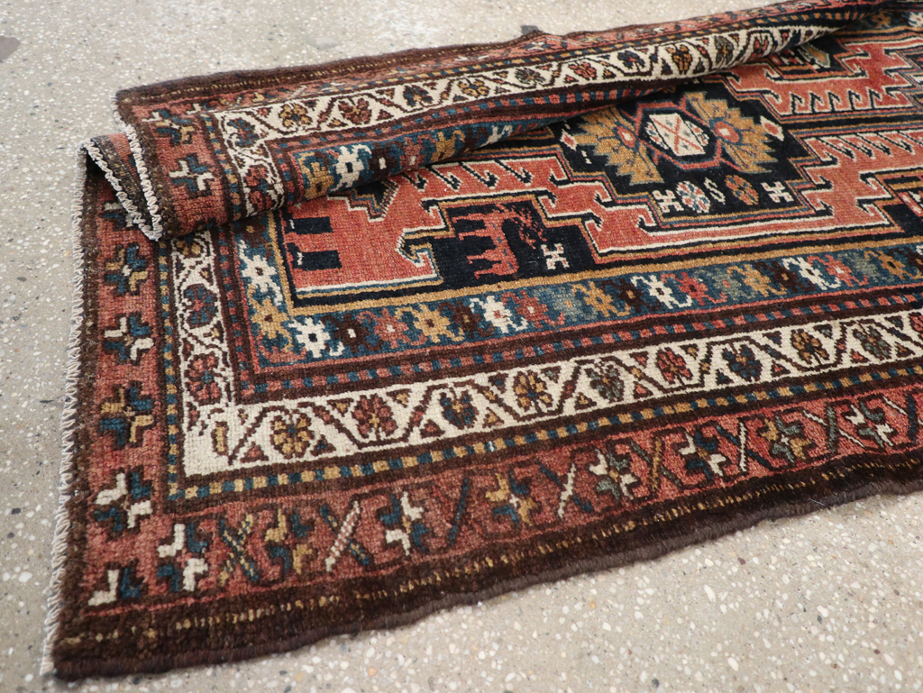 Antique Persian Kurdish Pictorial Rug, No.31953 - Staging