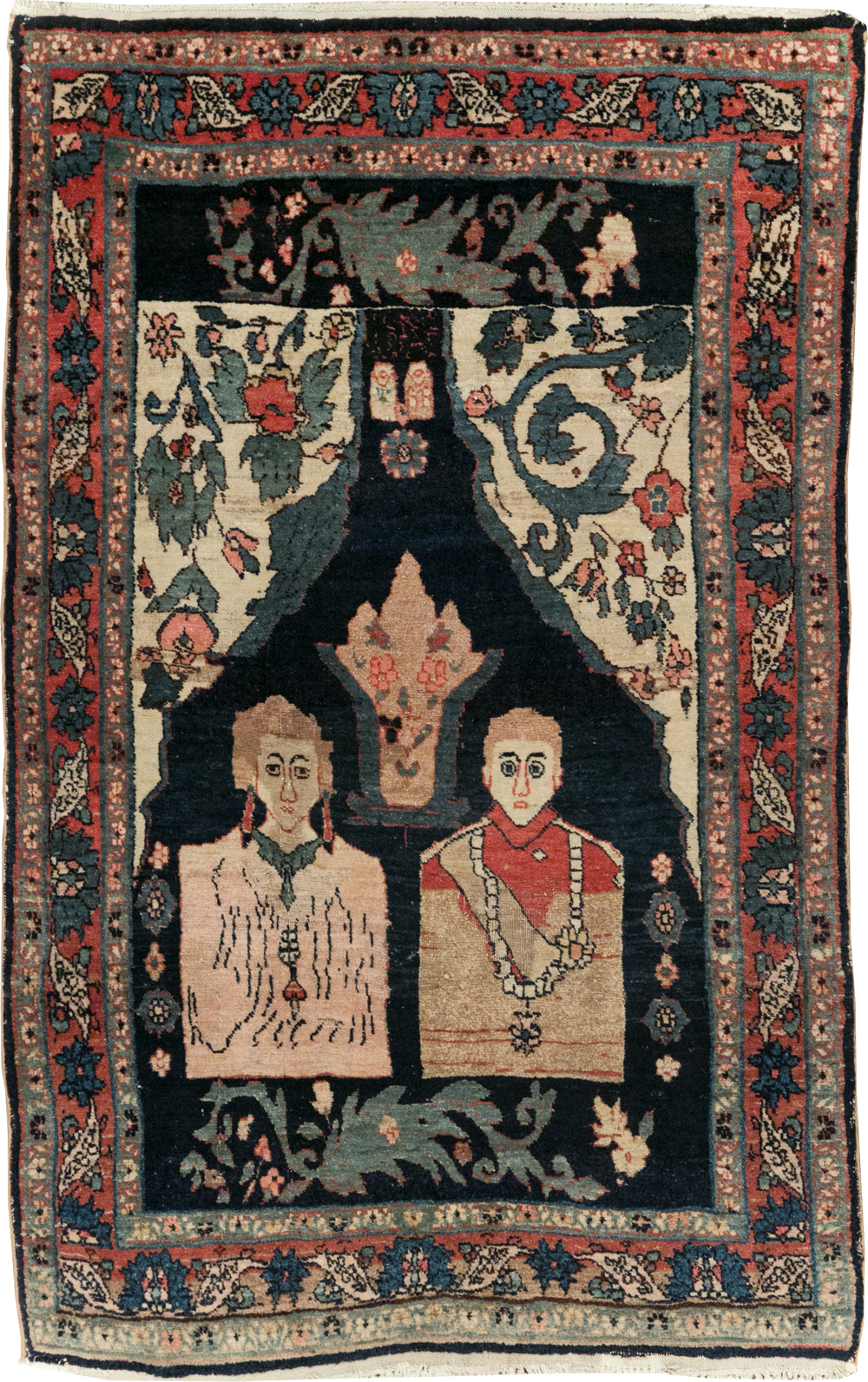 Antique Persian Bidjar Pictorial Rug, No.31954 - Staging