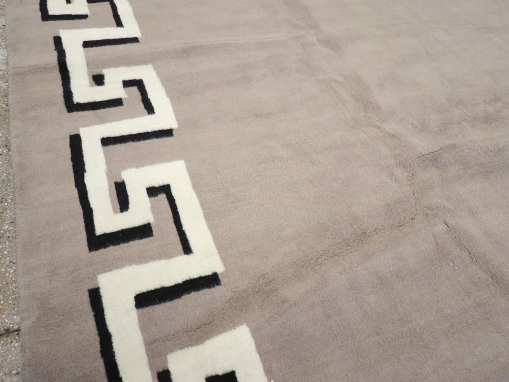 Modern Turkish Art Deco Carpet in the style of Christian Berard, No.31958 - Staging