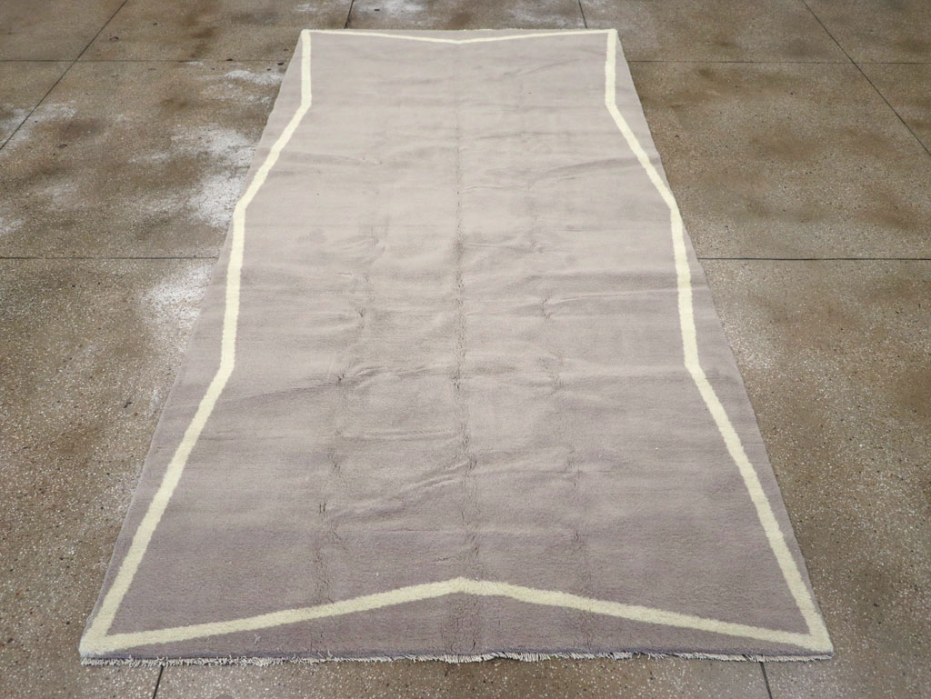Modern Turkish Art Deco Wide Gallery Runner, No.31960 - Staging