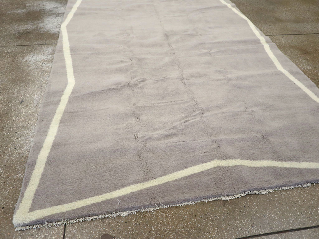 Modern Turkish Art Deco Wide Gallery Runner, No.31960 - Staging