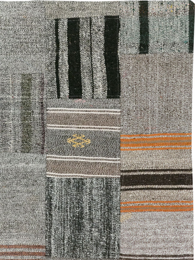Contemporary Turkish Flatweave Small Room Size Carpet, No.31962 - Staging