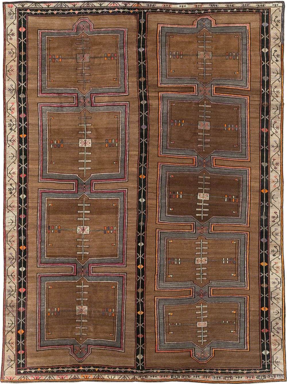 Vintage Turkish Anatolian Tribal Large Carpet, No.31963 - Staging