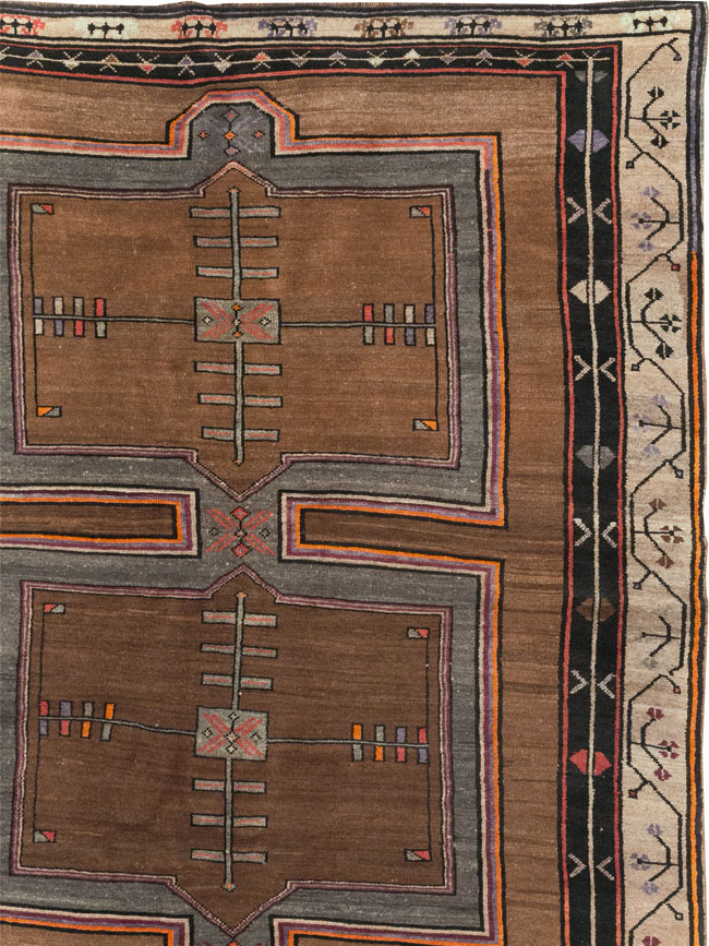 Vintage Turkish Anatolian Tribal Large Carpet, No.31963 - Staging