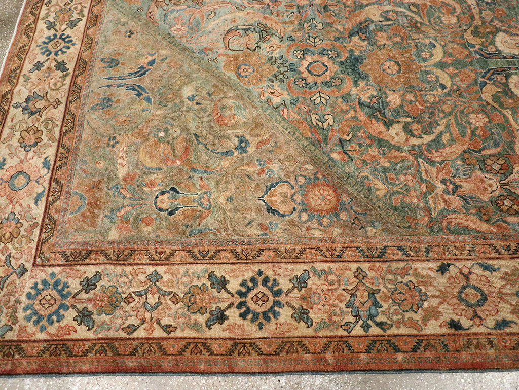 Antique Persian Mahal Room Size Carpet, No.31964 - Staging