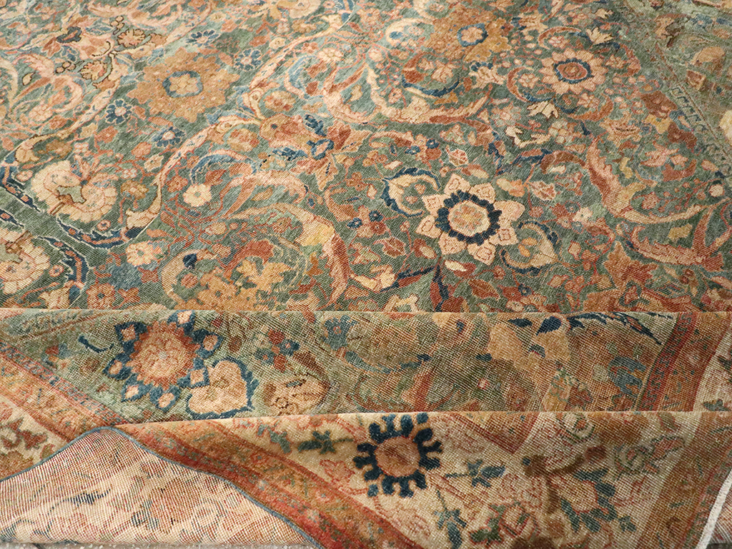 Antique Persian Mahal Room Size Carpet, No.31964 - Staging
