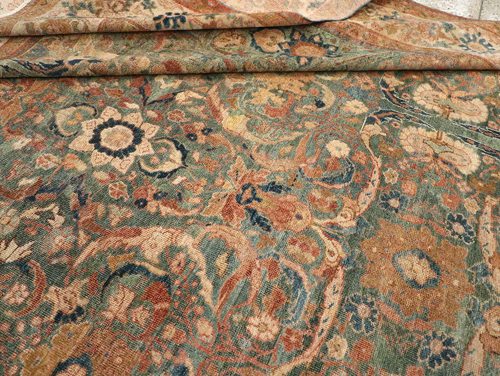 Antique Persian Mahal Room Size Carpet, No.31964 - Staging