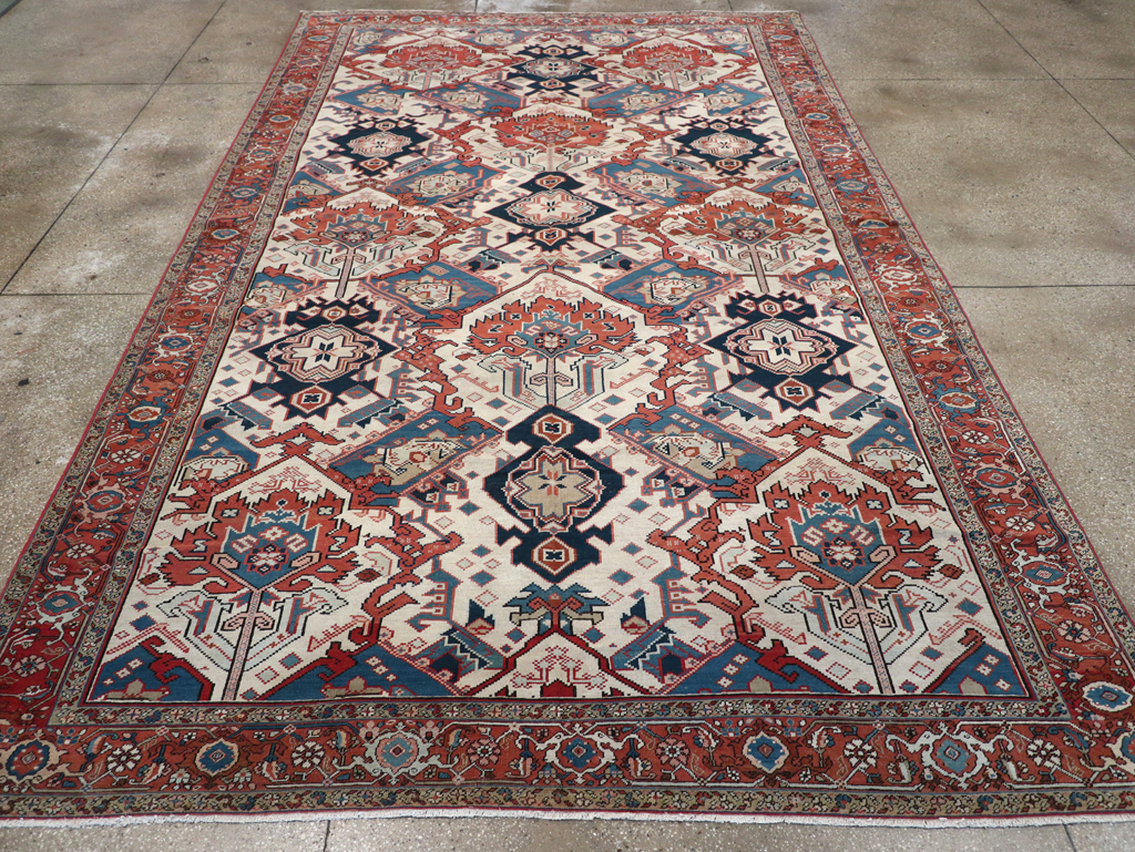 Antique Persian Heriz Carpet, No.31965 - Staging