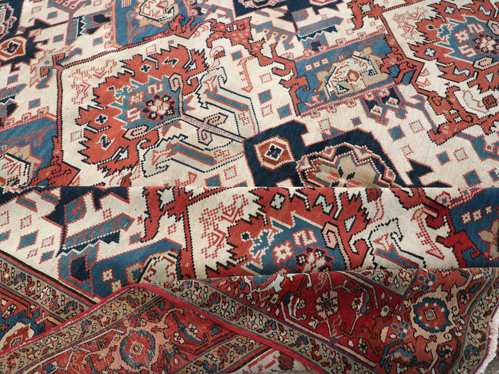 Antique Persian Heriz Carpet, No.31965 - Staging