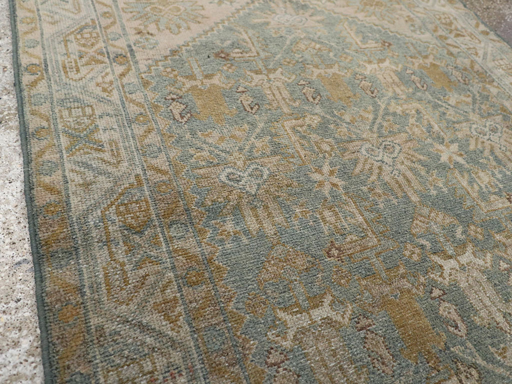 Vintage Persian Malayer Throw Rug, No.31967 - Staging