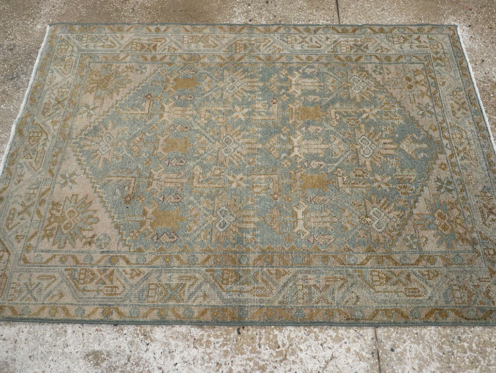 Vintage Persian Malayer Throw Rug, No.31967 - Staging