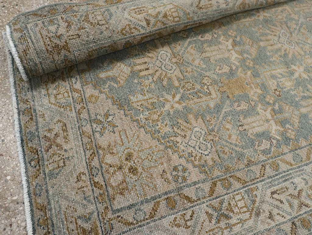 Vintage Persian Malayer Throw Rug, No.31967 - Staging