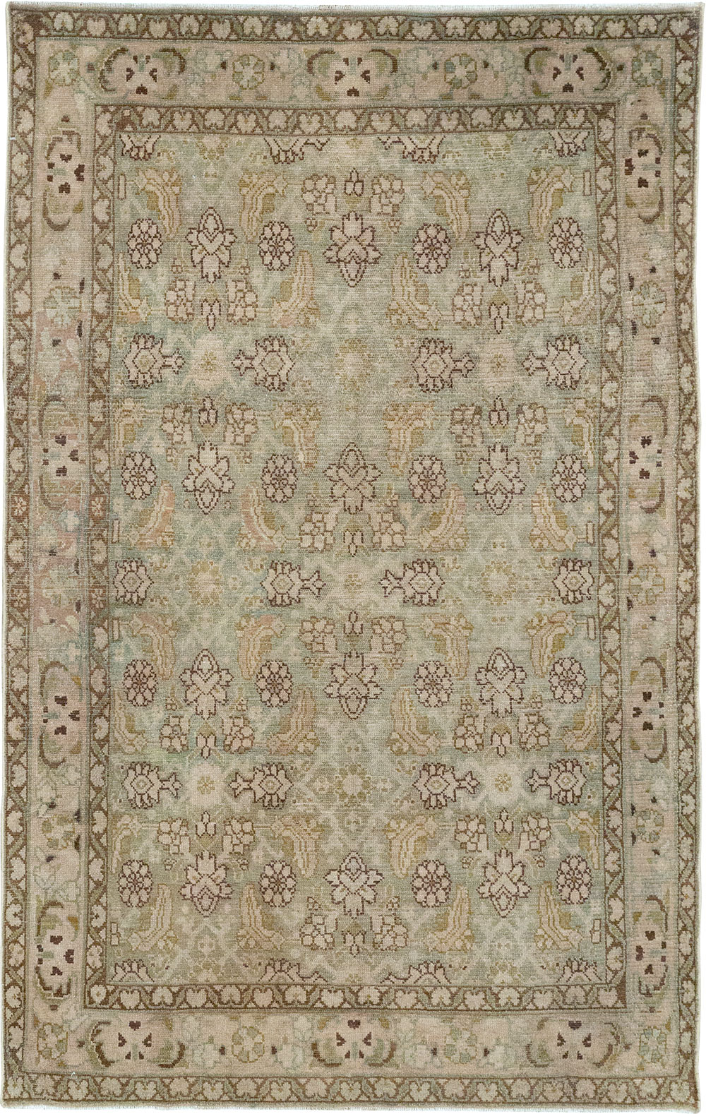 Vintage Persian Malayer Throw Rug, No.31969 - Staging