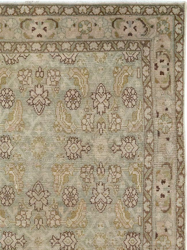 Vintage Persian Malayer Throw Rug, No.31969 - Staging