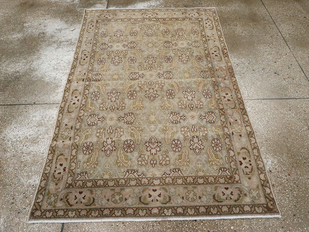 Vintage Persian Malayer Throw Rug, No.31969 - Staging