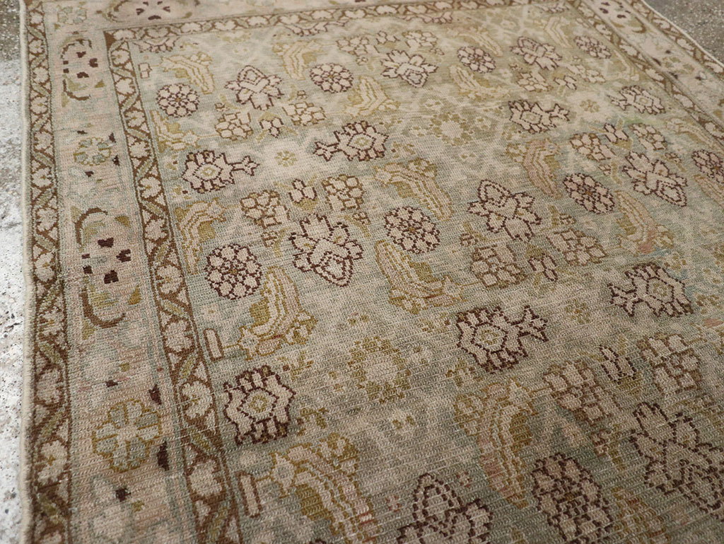 Vintage Persian Malayer Throw Rug, No.31969 - Staging