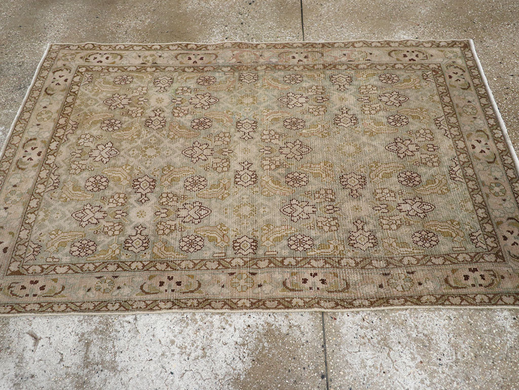 Vintage Persian Malayer Throw Rug, No.31969 - Staging