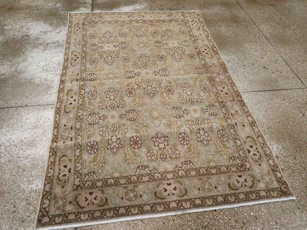 Vintage Persian Malayer Throw Rug, No.31969 - Staging