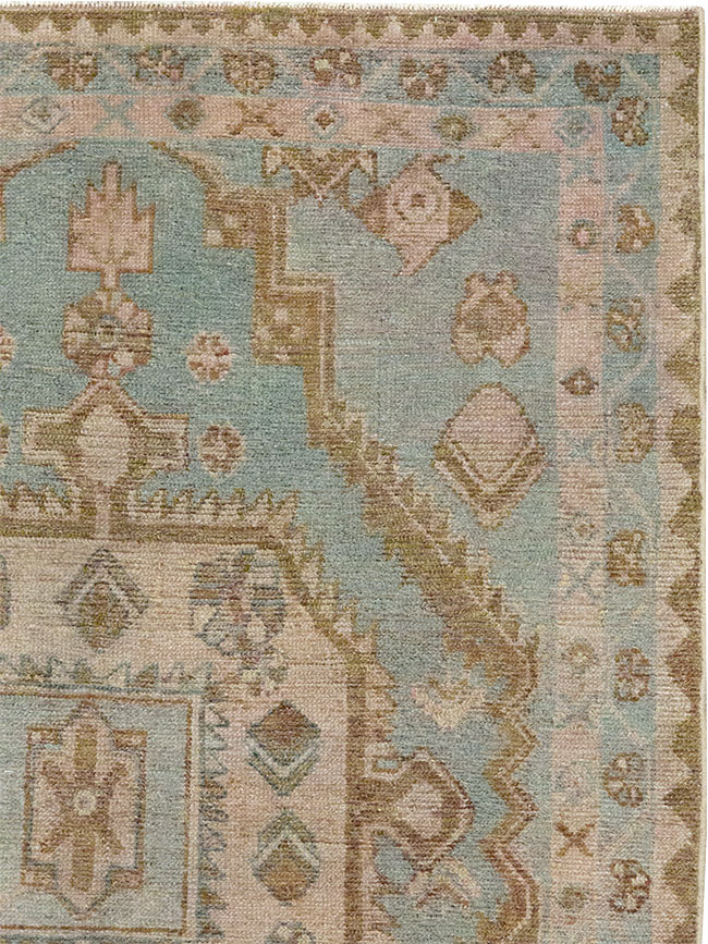 Vintage Persian Malayer Throw Rug, No.31970 - Staging