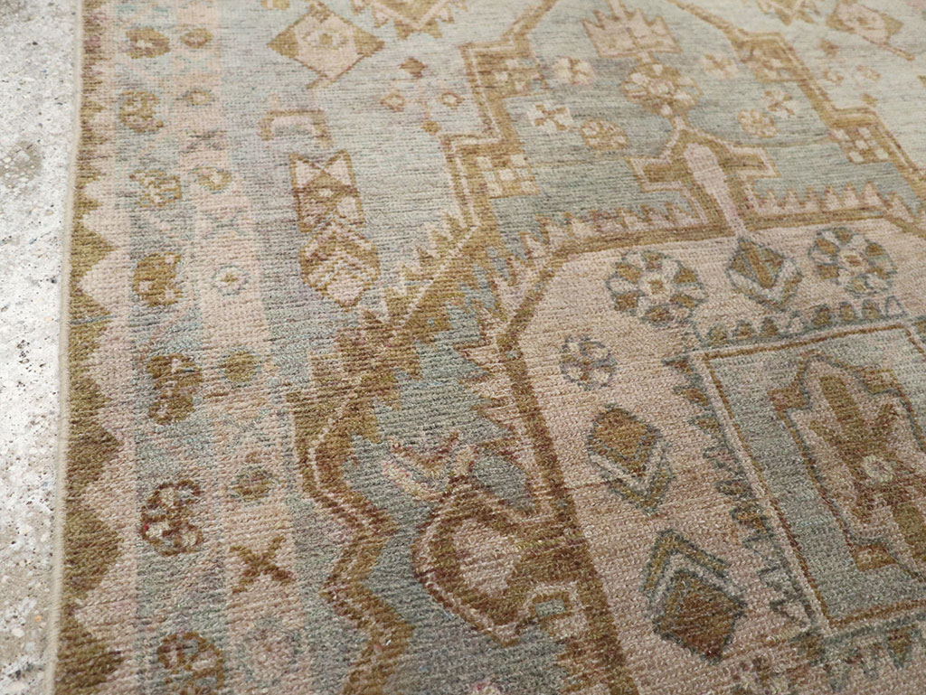 Vintage Persian Malayer Throw Rug, No.31970 - Staging