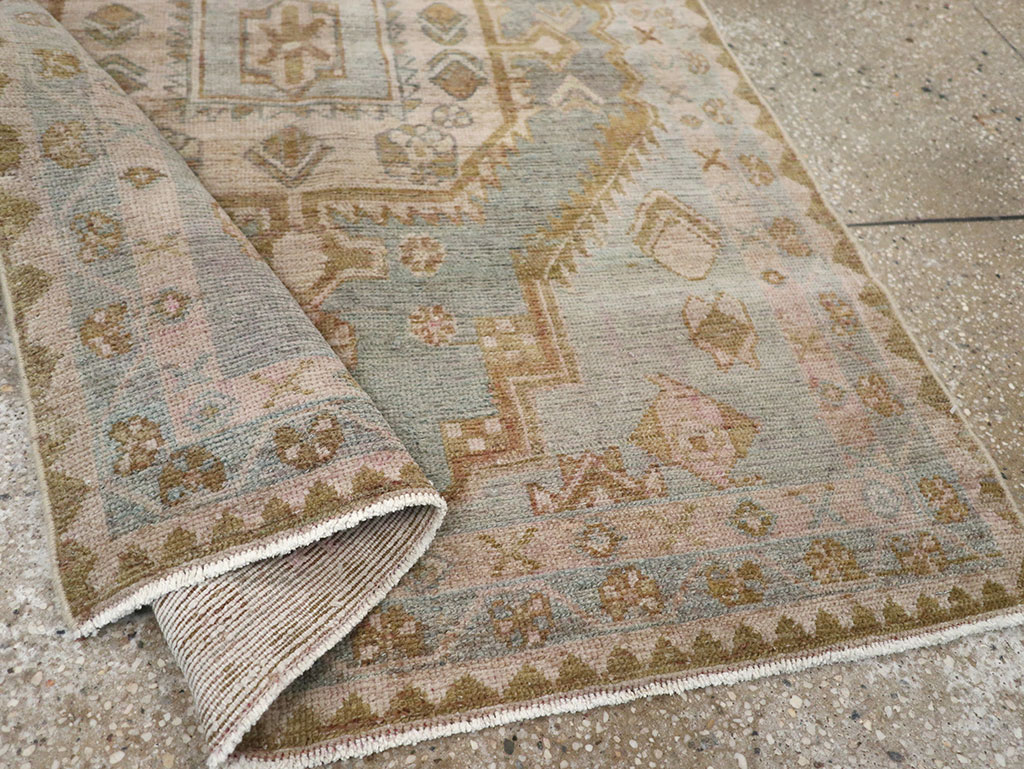 Vintage Persian Malayer Throw Rug, No.31970 - Staging