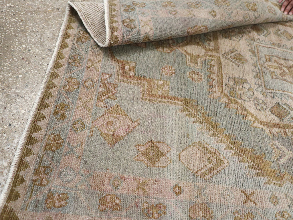 Vintage Persian Malayer Throw Rug, No.31970 - Staging