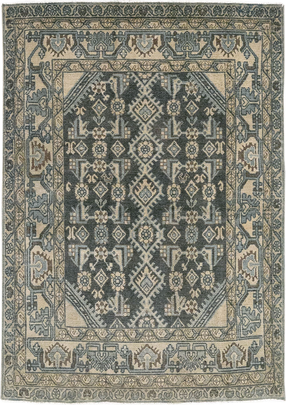 Vintage Persian Malayer Throw Rug, No.31972 - Staging