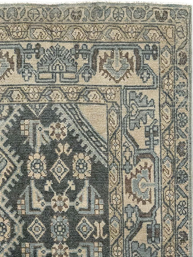 Vintage Persian Malayer Throw Rug, No.31972 - Staging