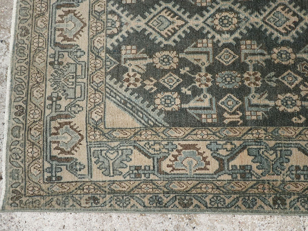 Vintage Persian Malayer Throw Rug, No.31972 - Staging