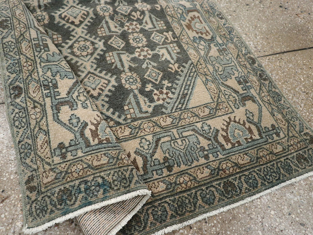 Vintage Persian Malayer Throw Rug, No.31972 - Staging